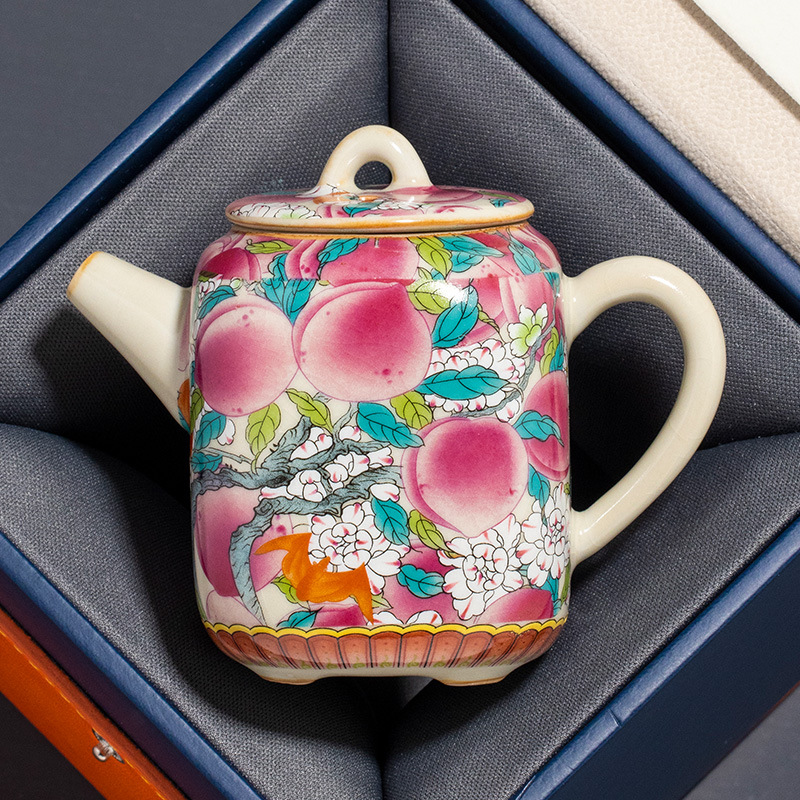 Ấm trà hình vuông Ruyao Wantao Ấm trà pha trà gia dụng cao cấp tinh tế 2024 mới ấm trà đơn bán buôn