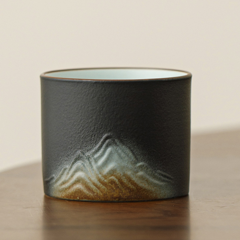 Guochao Thousand Miles Jiangshan Gốm sứ Master Cup Gradient Gốm sứ Hộp quà lưu niệm Bán buôn Yuanshan Bộ ấm chén văn hóa và sáng tạo