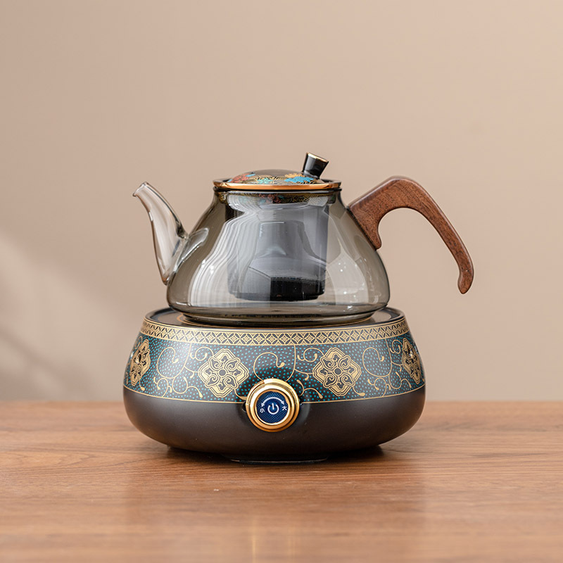 Ấm đun trà bằng bếp gốm điện ấm thủy tinh sức khỏe dung tích lớn gia dụng dụng cụ đun trà bếp đun trà bộ pha trà loại nhỏ