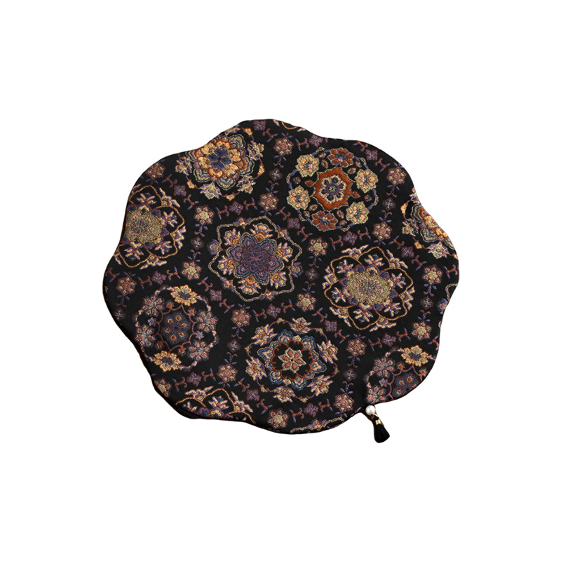 Phong cách Trung Quốc hoa vàng bạc trà thảm sáng tạo thổ cẩm thêu bong bóng khô thảm bàn thảm khăn trải bàn trà thảm kết hợp