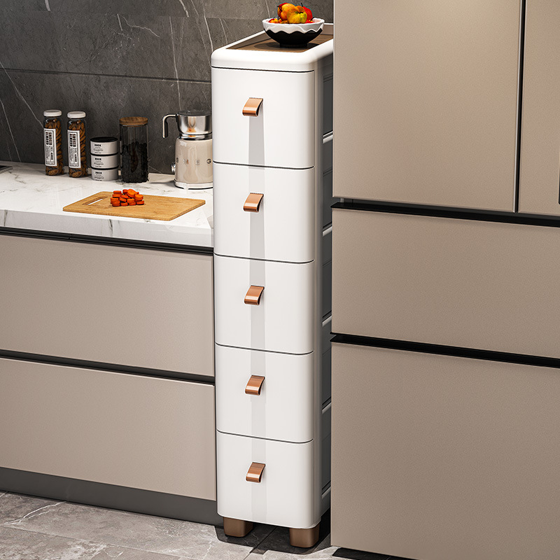 Tủ mặt hẹp khe 18/25/30cm Tủ lưu trữ kiểu ngăn kéo khe Tủ bếp có thể di chuyển nhiều tầng tủ
