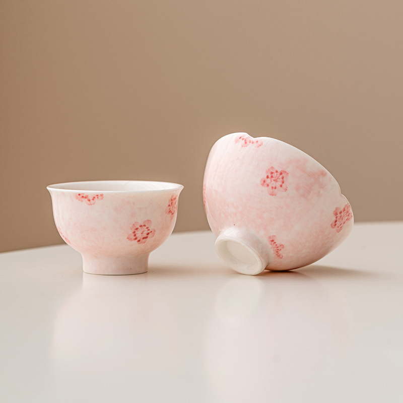 Cốc uống trà ngọc bích béo cừu Đức Hoa cốc chủ nhân cốc đơn cốc uống trà cao cấp gia dụng cốc trà gốm sứ chiêu đãi cốc trà