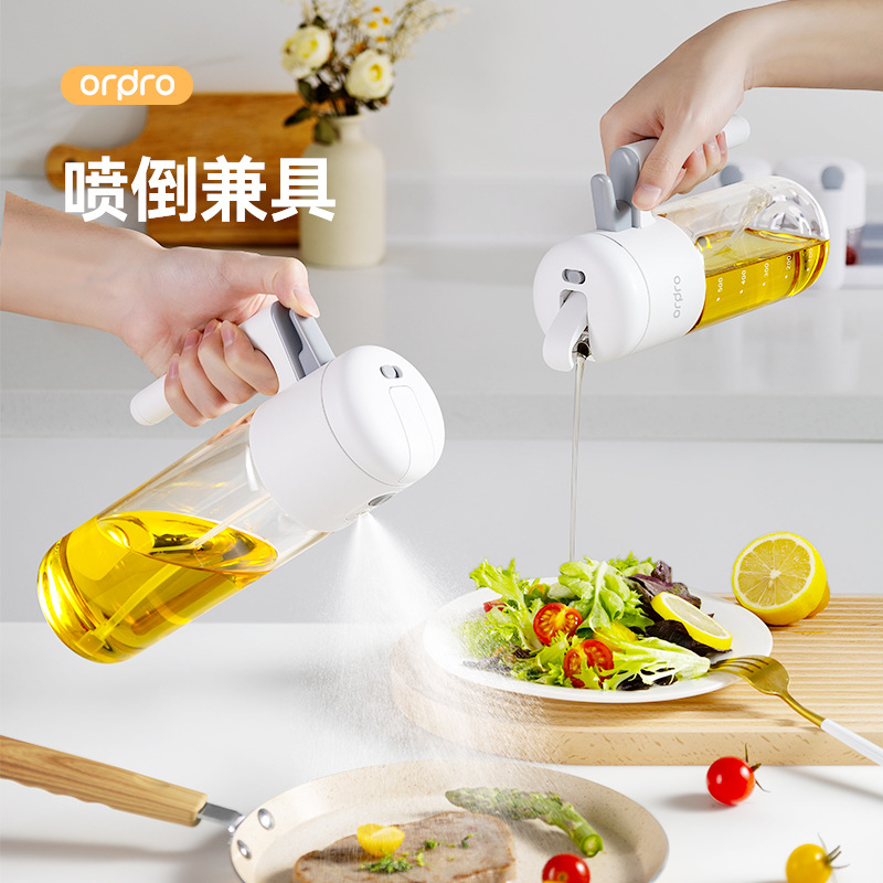 Bình đựng dầu phun đổ kép ordpro Bình đựng gia vị gia dụng Bình đựng dầu chống rò rỉ Bình đựng dầu phun thủy tinh nhà bếp