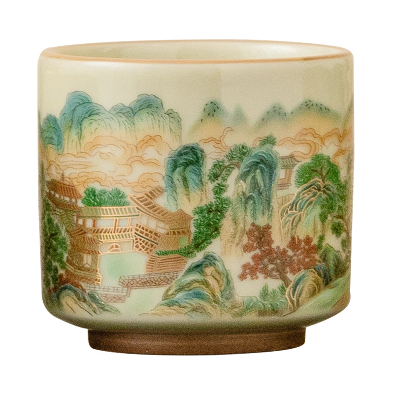 Nhà máy Cốc thẳng phong cảnh đầy màu sắc Cốc chủ nhân tinh tế cao cấp Cốc trà cá nhân Cốc trà văn phòng