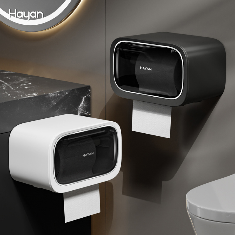 Hộp giấy vệ sinh giấy vệ sinh giấy cuộn giấy rút giấy vệ sinh giá treo tường không đục lỗ chống thấm nước nhà vệ sinh