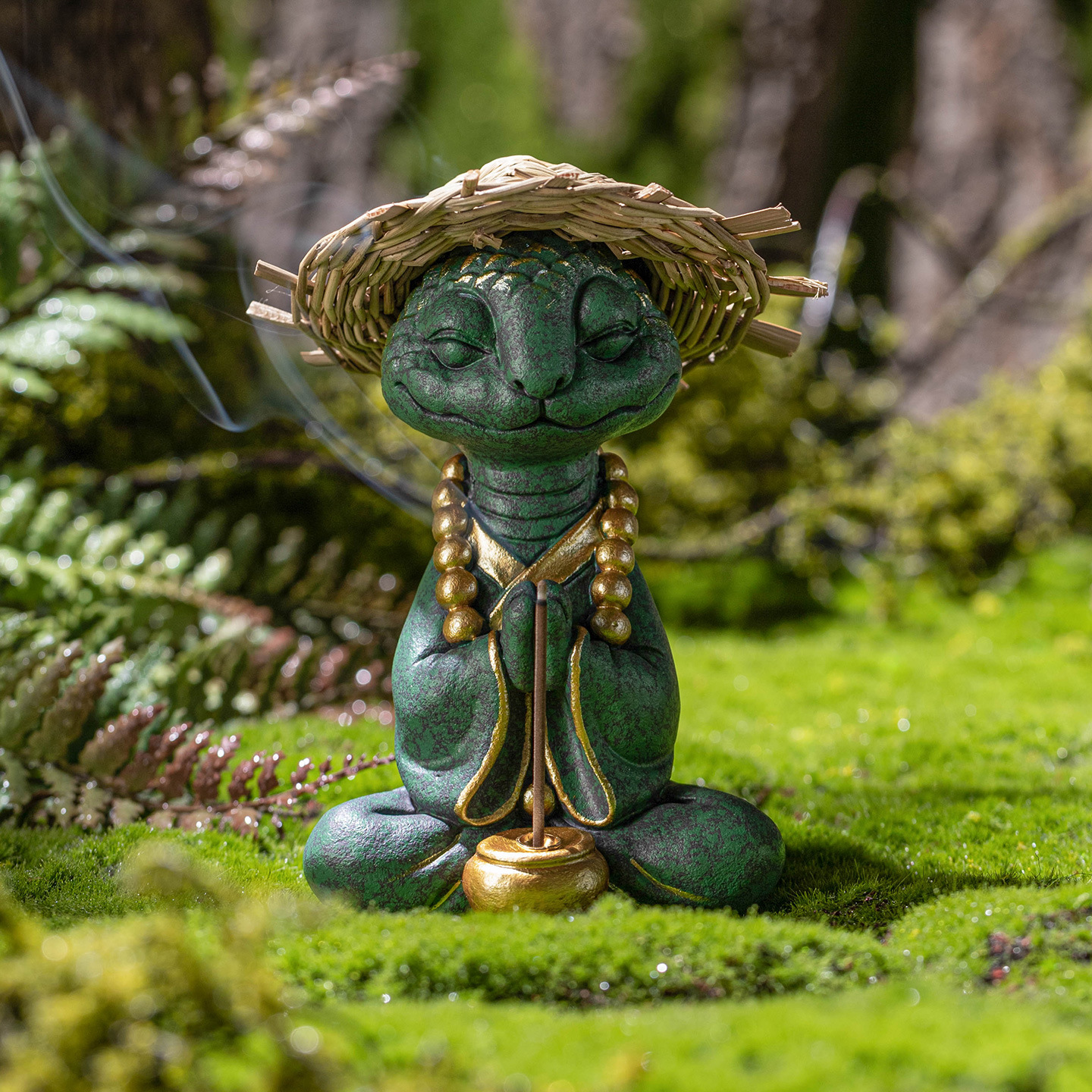 Phong cách Trung Quốc đá sa thạch xanh thu hút tài lộc trang trí văn phòng trang trí máy tính để bàn rắn thiền trà nhà đồ chơi trà thú cưng cầm tay