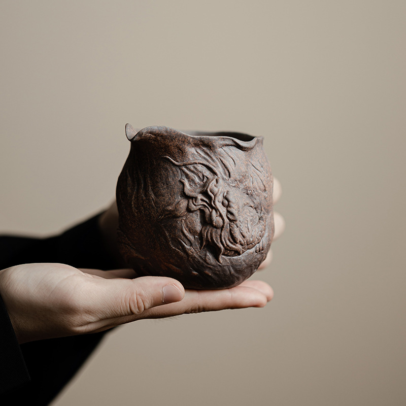 Cốc công bằng bùn đá cũ, cốc công bằng gốm sứ, cốc công cộng pha trà gia dụng, cốc công cộng, phụ kiện bộ trà Kung Fu