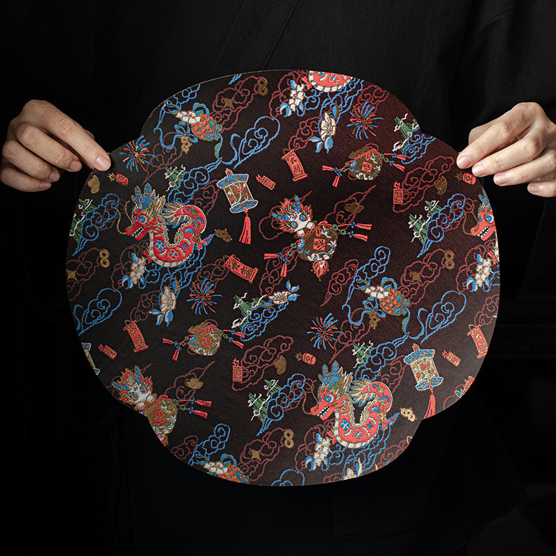 Bán buôn tiệc trà hai mặt kiểu Trung Quốc quốc triều mười hai cung hoàng đạo rồng khô đệm ấm đệm khăn trải bàn khăn trải bàn trà phụ kiện trà