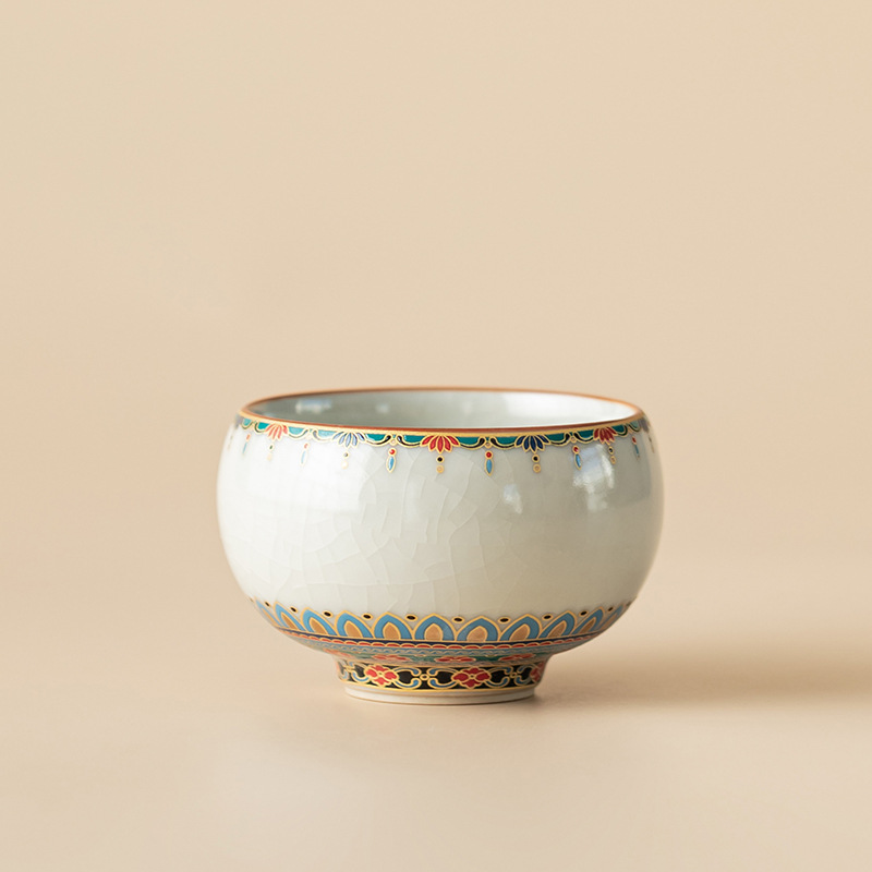 Cốc thiền Ruyao Đôn Hoàng Cốc gốm sứ có thể mở được cốc trà gia dụng cốc chủ nhân cốc chuyên dụng cá nhân cốc trà kiểu Trung Quốc