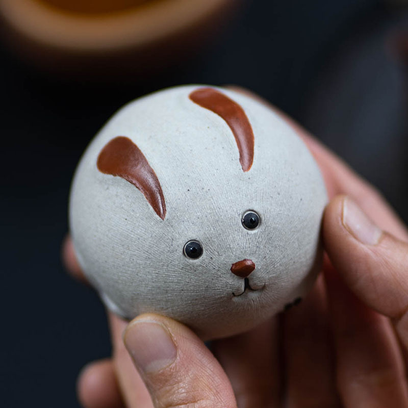 Đồ trang trí nhỏ thỏ vật nuôi trà cát tím Yixing bàn trà thủ công mỹ nghệ Khay trà Phụ Kiện Bộ trà sáng tạo chơi trà thỏ dễ thương