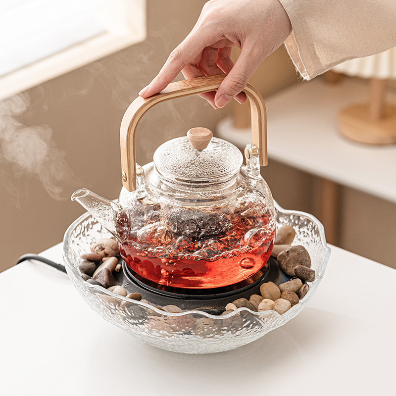 Ấm đun trà thủy tinh, Ấm đun nước, ấm đun trà chịu nhiệt độ cao, ấm cầm xà gia dụng, bếp gốm điện giữ gìn sức khỏe, bộ trà nhỏ