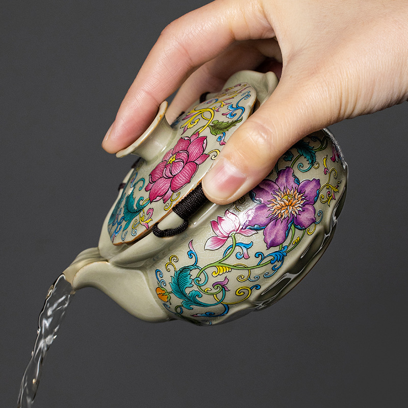 Bộ ấm trà Kung Fu bằng đất sét cũ, bộ nhỏ, bát pha trà đơn dùng trong khách sạn dùng trong gia đình, bàn pha khô