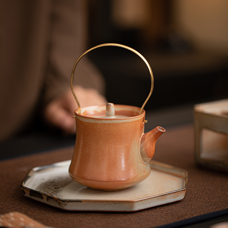 Ấm pha trà gia dụng Shiino Shaoliang ấm pha trà gia dụng cổ điển ấm pha trà Kung Fu gốm sứ mở trà ấm đơn hộp quà