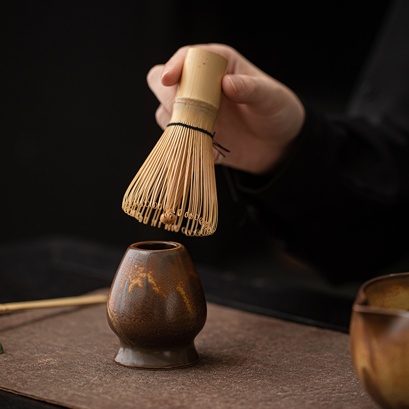 Bát matcha lò cổ, bình trà, bộ đứng, phụ kiện trà gốm sứ, bình khuấy, bình trà, bát trà có ren, bàn chải trà, bình trà