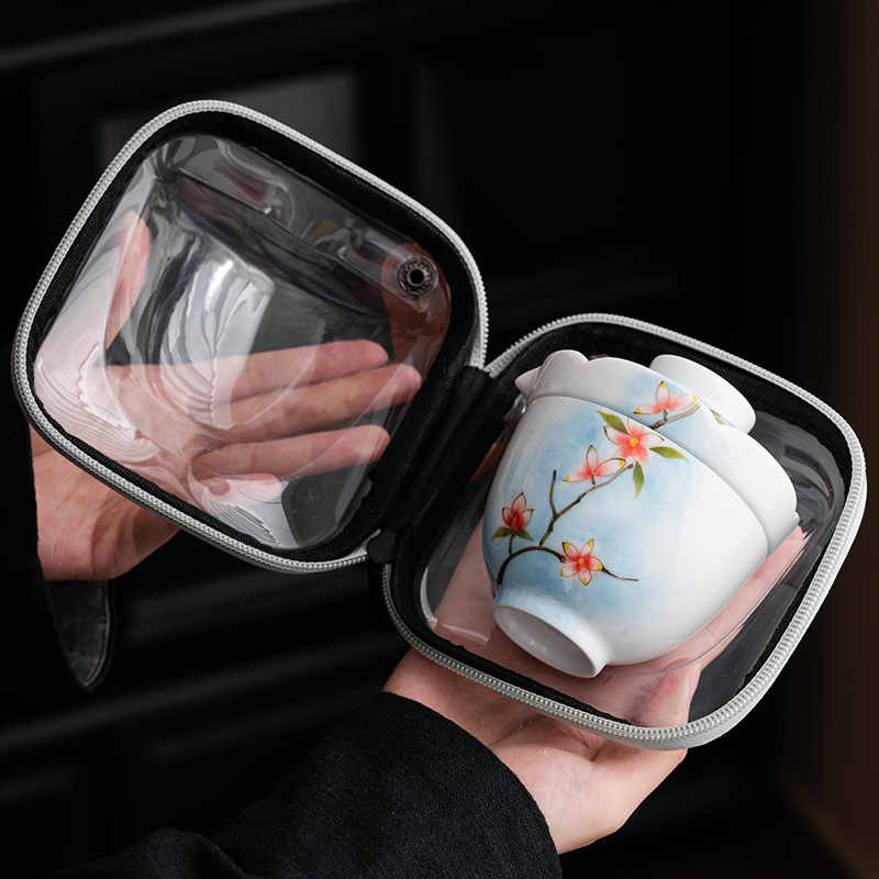 [Giảm giá thông quan đặc biệt] Bộ trà du lịch di động, thiết bị pha trà di động bằng gốm cắm trại ngoài trời, cốc khách nhanh bằng gốm