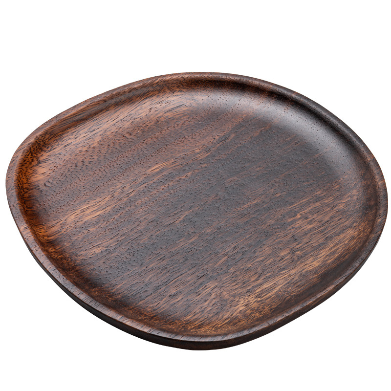 Khay trà Gỗ Óc Chó đen cực chay khay đựng trà loại nhỏ bằng gỗ nguyên bản hình chữ nhật kiểu Nhật gia dụng