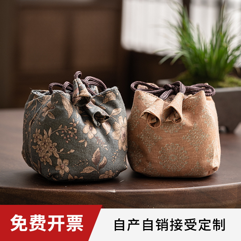 Túi đựng cốc trà cốc chủ nhân xách tay túi đựng cốc đơn túi đựng trà Bộ trà du lịch ngoài trời ấm trà có nắp bát cốc khách nhanh túi đựng cốc