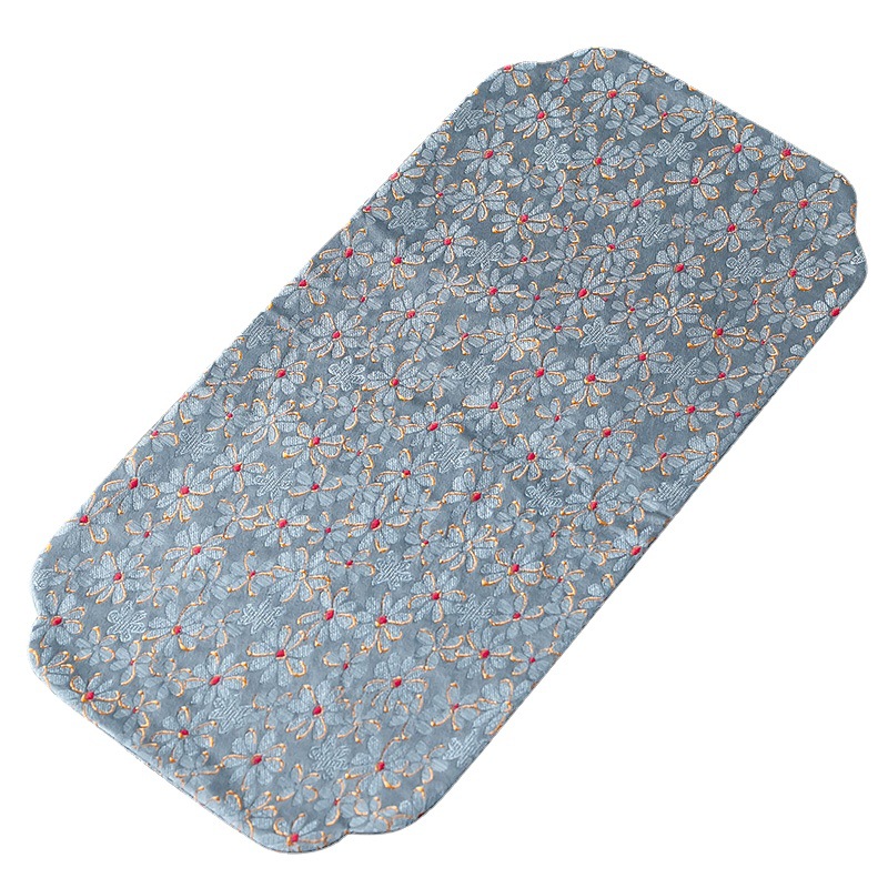 Chân Ý Trung Quốc thổ cẩm thêu hoa chiếu trà vải cotton lanh bàn nghệ thuật biểu ngữ trà đạo đế lót trà Bộ trà Kung Fu