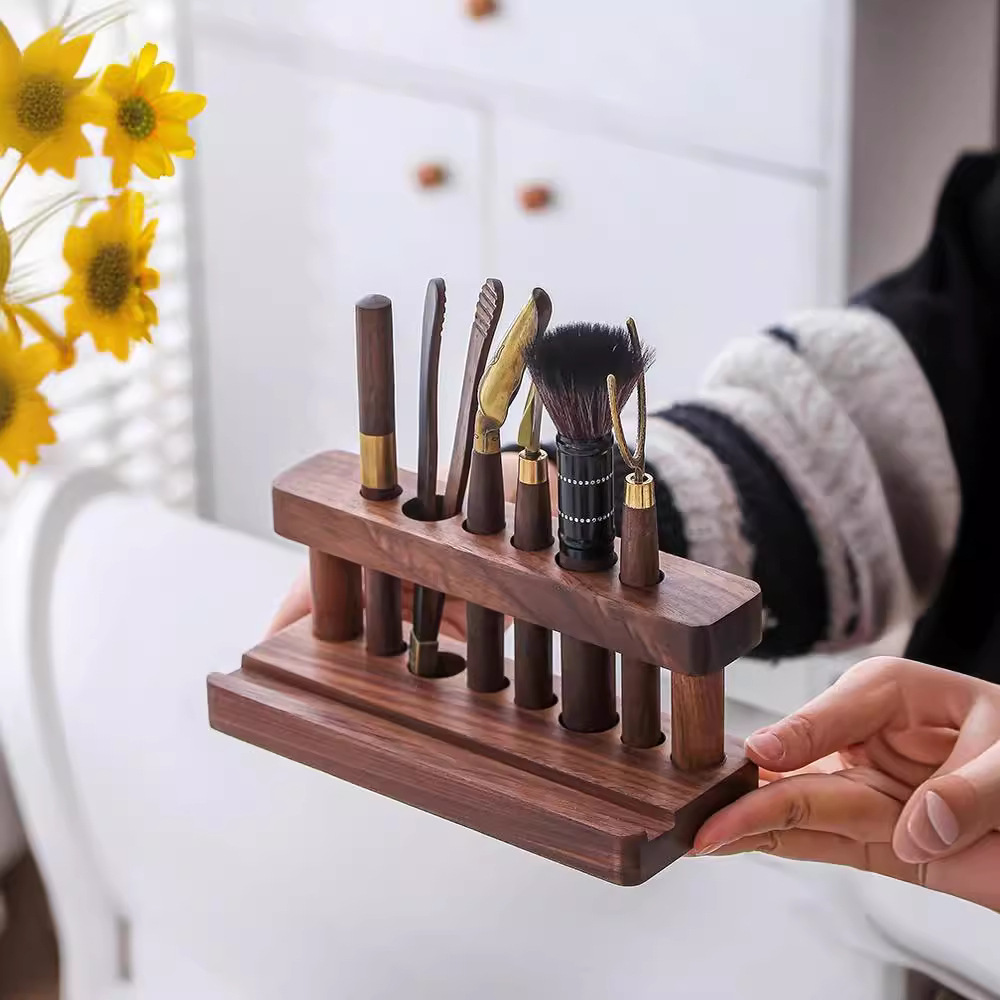 Bộ trà đạo Bộ sáu quý ông Bộ Phụ Kiện Kẹp trà bút trà cao cấp Bộ dụng cụ pha trà Gỗ Óc Chó