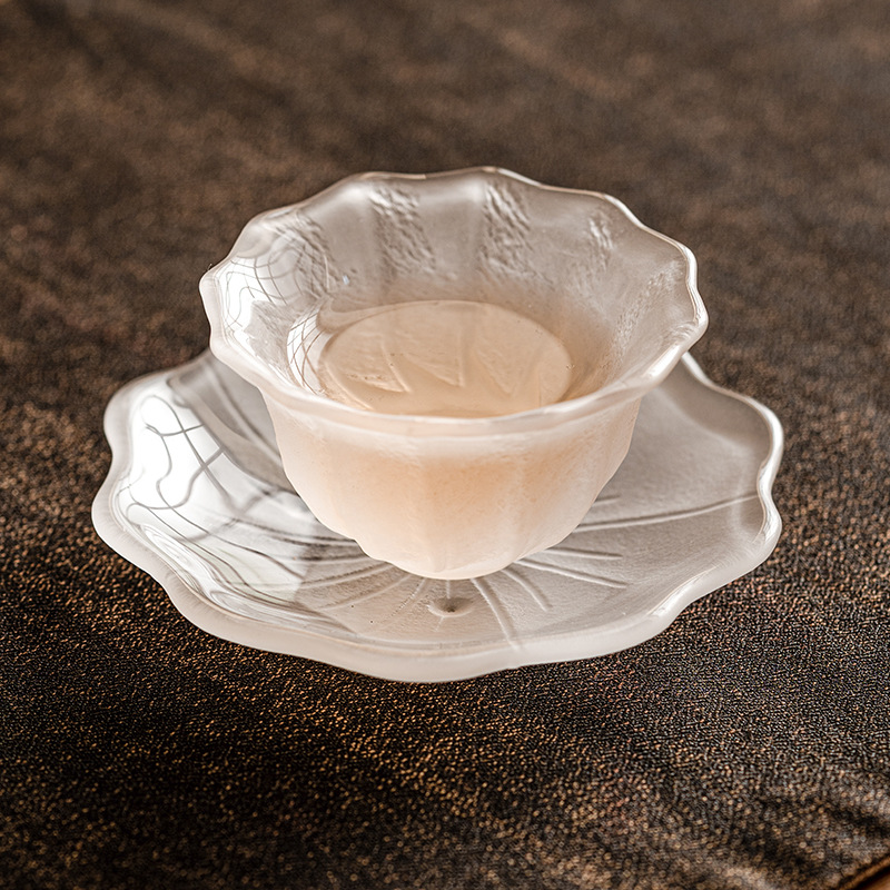 Cốc pha lê thủy tinh cánh hoa tách trà bộ trà nữ giá trị cao cốc chủ nhân trà chiều tinh tế cốc chủ nhân nếm trà