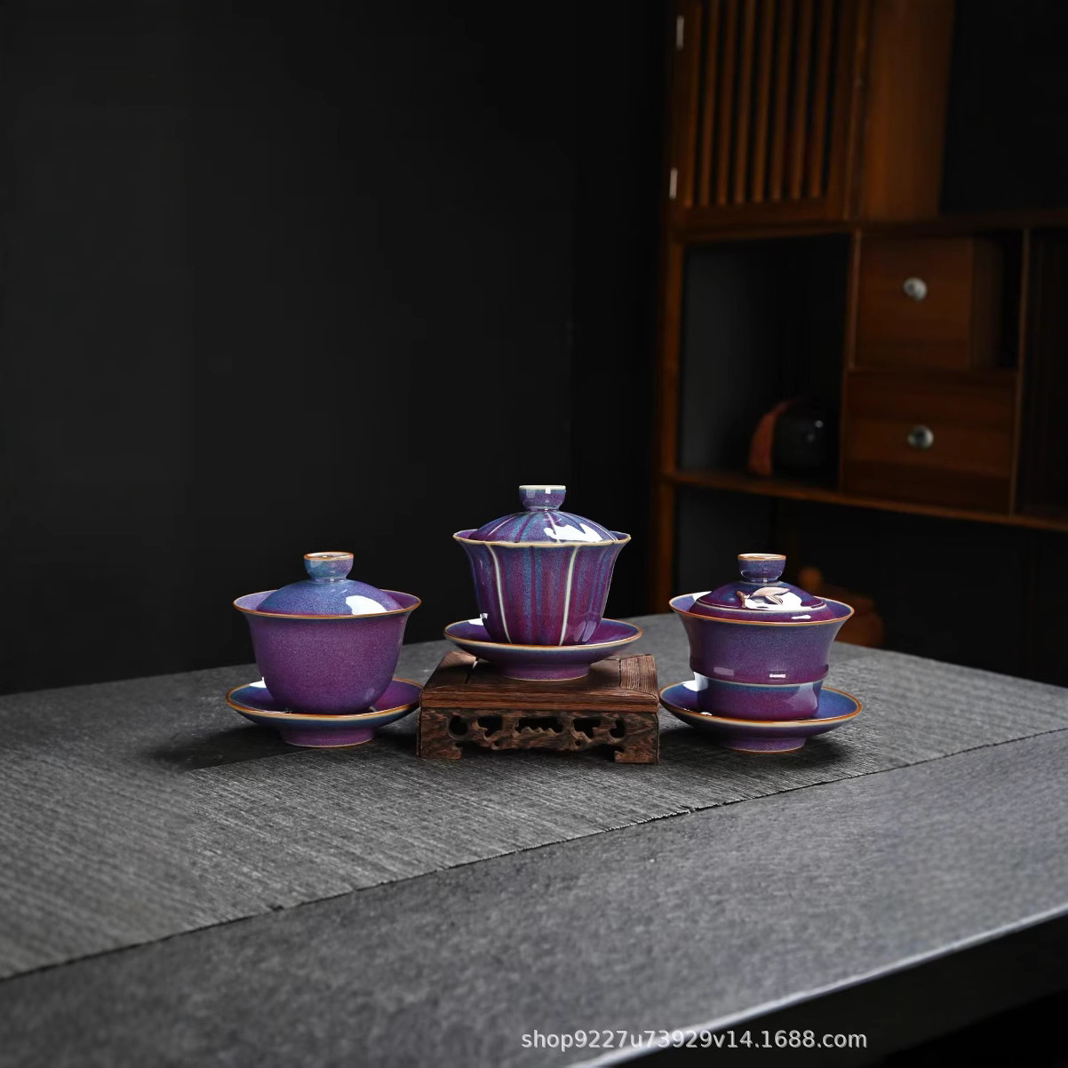 Bát có nắp gốm sứ, bát pha trà tam tài, cốc có nắp biến đổi lò cổ điển, bộ trà Kung Fu, cốc trà văn phòng gia đình cao cấp