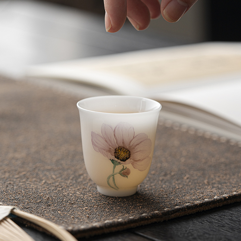 Ngọc Dương Ngọc Sứ Hạnh Phúc Cốc Trà Cốc Trà Gốm Sứ Bộ Trà Kung Fu Phong Cách Trung Quốc Cốc Cá Nhân Cốc Đơn Pha Trà Cốc Mùi Hương