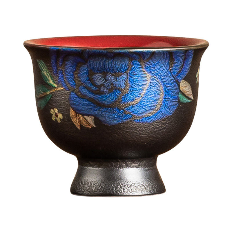 Kesi Hoa nướng cao cấp Cốc chủ nhân Mohua Splendid Cốc đựng trà gốm sứ gia dụng Bộ trà Trà Kung Fu Cốc trà