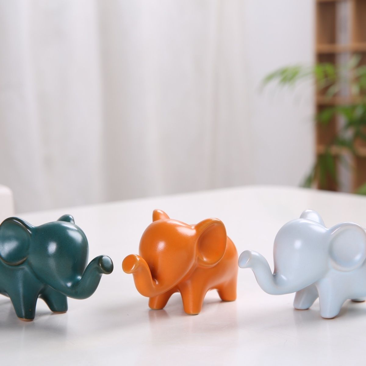 Đồ trang trí voi con dễ thương để bàn hươu cao cổ Hươu con Thú cưng trà đồ trang trí xe hơi siêu dễ thương đồ trang trí động vật Jane