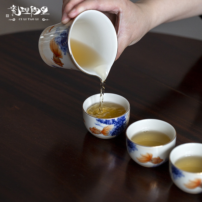 Bộ ấm trà Bộ ấm trà Kung Fu gốm sứ trọn bộ gia dụng cổ điển Nhật Bản hộp quà tặng doanh nhân đồ sứ