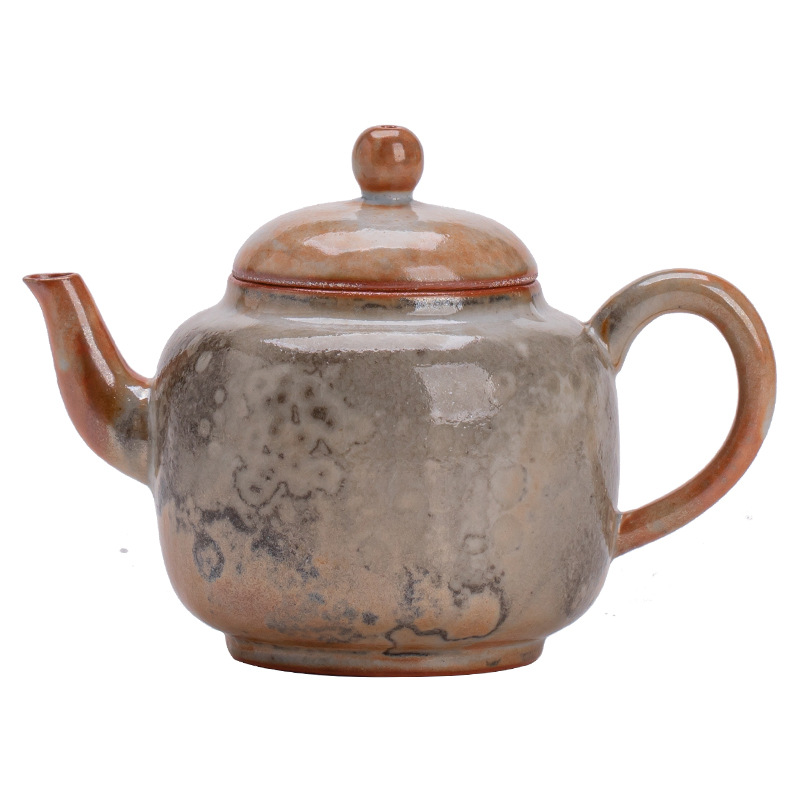Chino Burning Full Heart Pot Ấm pha trà gốm sứ thay đổi lò nung retro ấm cầm tay bóng lỗ lọc ấm trà Kung Fu bộ trà ấm đơn