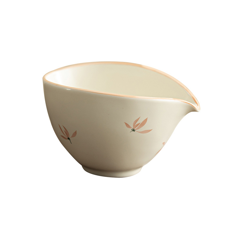 Chuông gió hoa lan, cốc phẳng thuyền, phụ kiện bộ trà kungfu gia dụng, cốc bằng gốm vẽ tay, dụng cụ chia trà, tách trà, cốc Haiyun