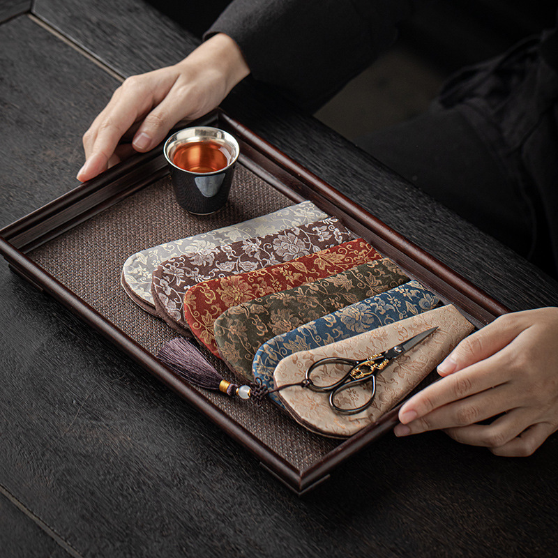 Kéo nhỏ cổ điển túi trà kéo túi vải bọc túi cắt thủ công gia dụng chỉ đầu kéo trà phụ kiện trà đạo bán buôn