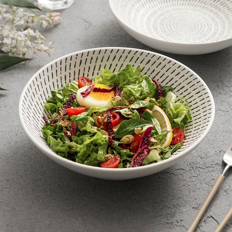 Sữa chua mưa sao băng bát gốm sứ gia dụng bát canh cao cấp bát mì bộ đồ ăn khách sạn bát salad trái cây tròn