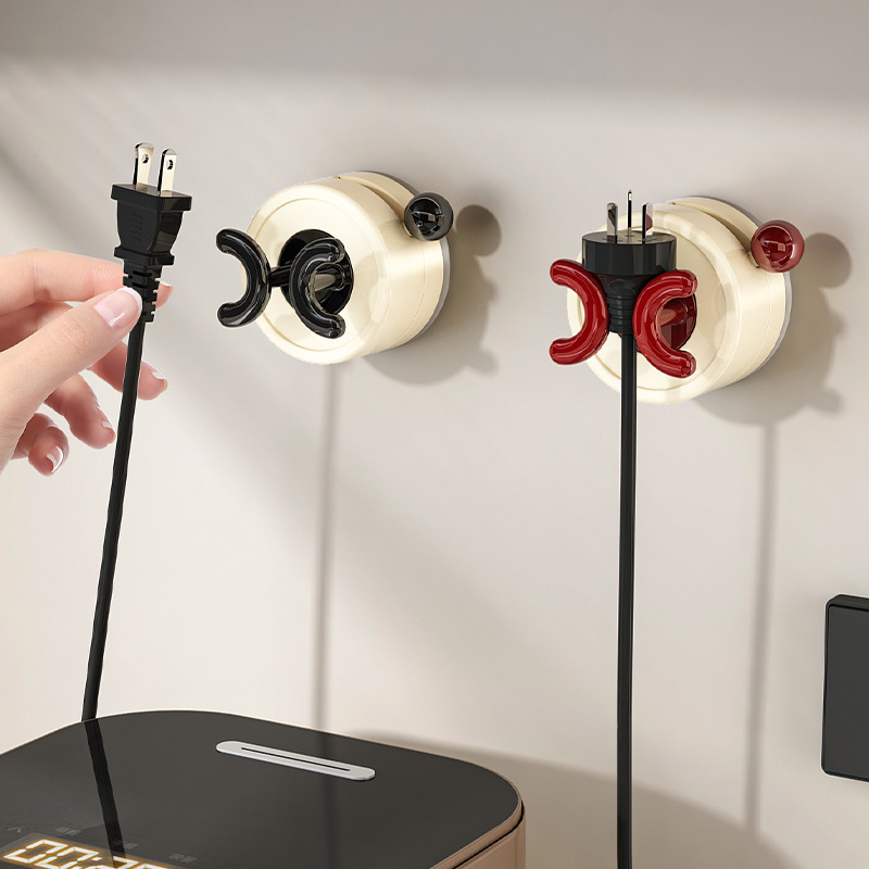 Bộ cố định phích cắm cốc hút ổ cắm nhà bếp treo tường chịu lực mạnh dụng cụ lưu trữ nguồn điện móc cắm không đục lỗ