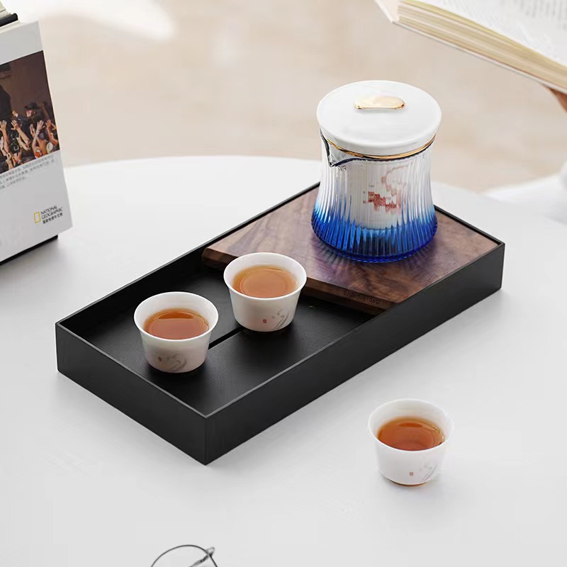 Bộ ấm trà du lịch, cốc khách nhanh dần, một ấm ba cốc, đèn ngủ gốm sứ quốc gia có lọc, quà tặng đĩa hương xe hơi