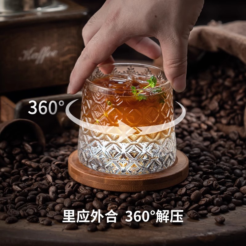 Giải nén nước uống ly quay nước trái cây cốc sữa pha trà chịu nhiệt gia dụng sáng tạo cốc cà phê chuyên dụng cá nhân