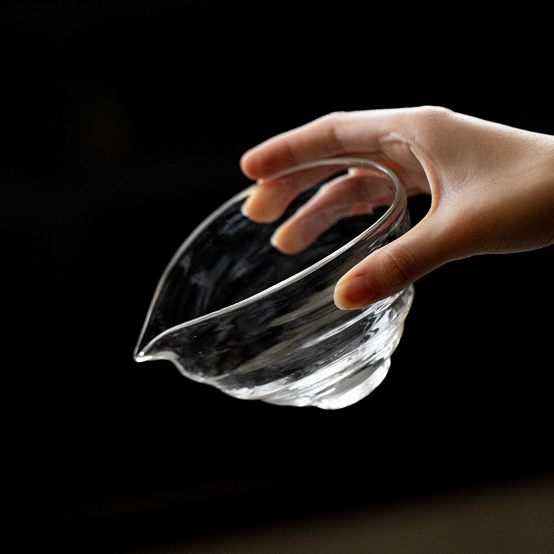 Cốc thủy tinh borosilicate cao cấp, vách ngăn trà cao cấp, cốc đồng phục trà biển, bộ trà Kung Fu, cốc thủ công rèn thủ công