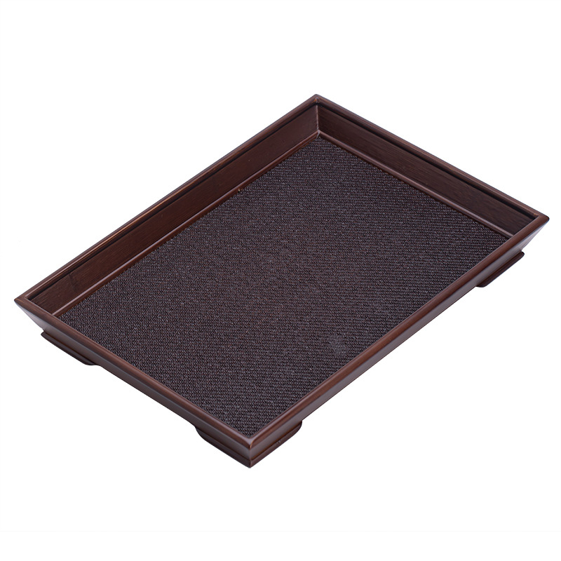 Khay tre và mây hình chữ nhật hộ gia đình đơn giản khay bong bóng khô khay trà Bộ trà Trung Quốc cốc nước khay đựng