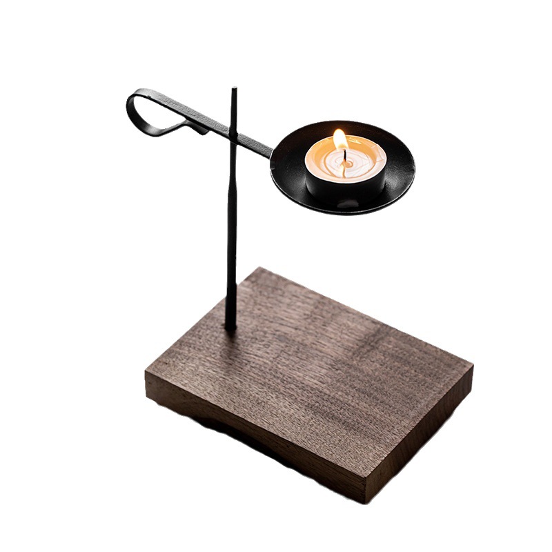 Bàn làm nến bằng sắt rèn thủ công kiểu Nhật, phòng trà Thiền kiểu Trung Quốc, tinh dầu thơm, đế nến, đèn dầu