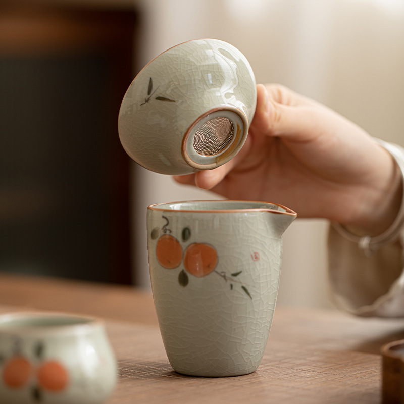 Đồ gia dụng Ge Lò nung Vẽ Tay lọc trà lọc trà lọc trà lọc trà đồ tạo tác pha trà lưới lọc phụ kiện trà