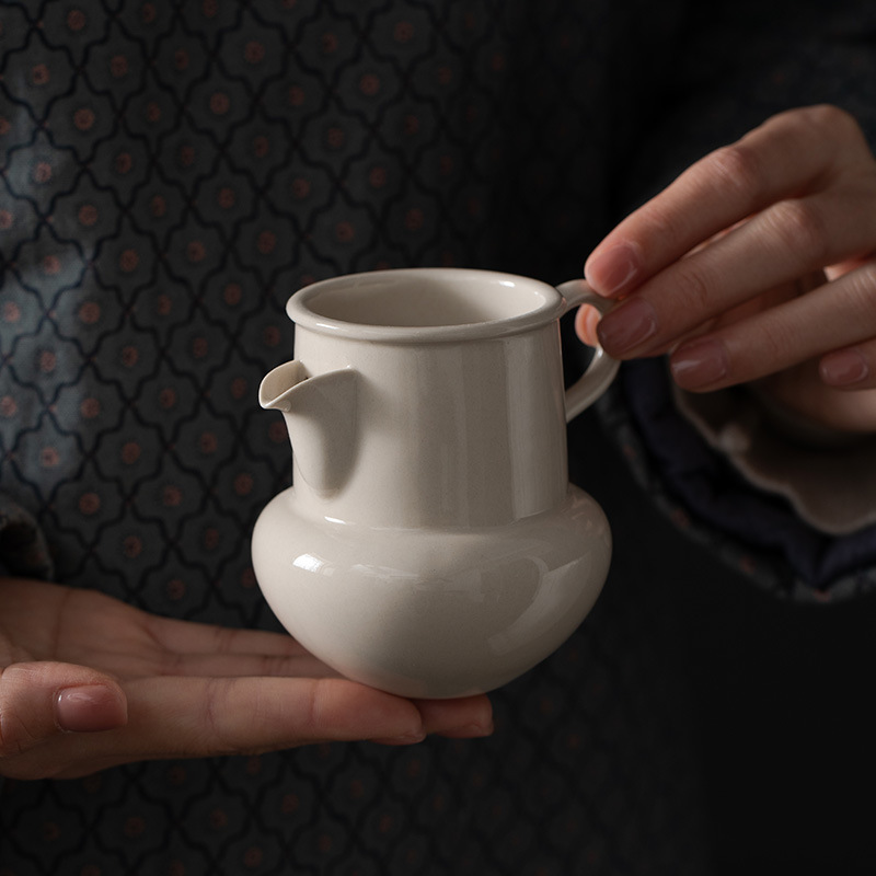 Cốc công bằng miệng hoa màu xám thực vật cốc tách trà không nóng gia dụng phụ kiện bộ trà dung tích lớn biển trà Kung Fu chịu nhiệt