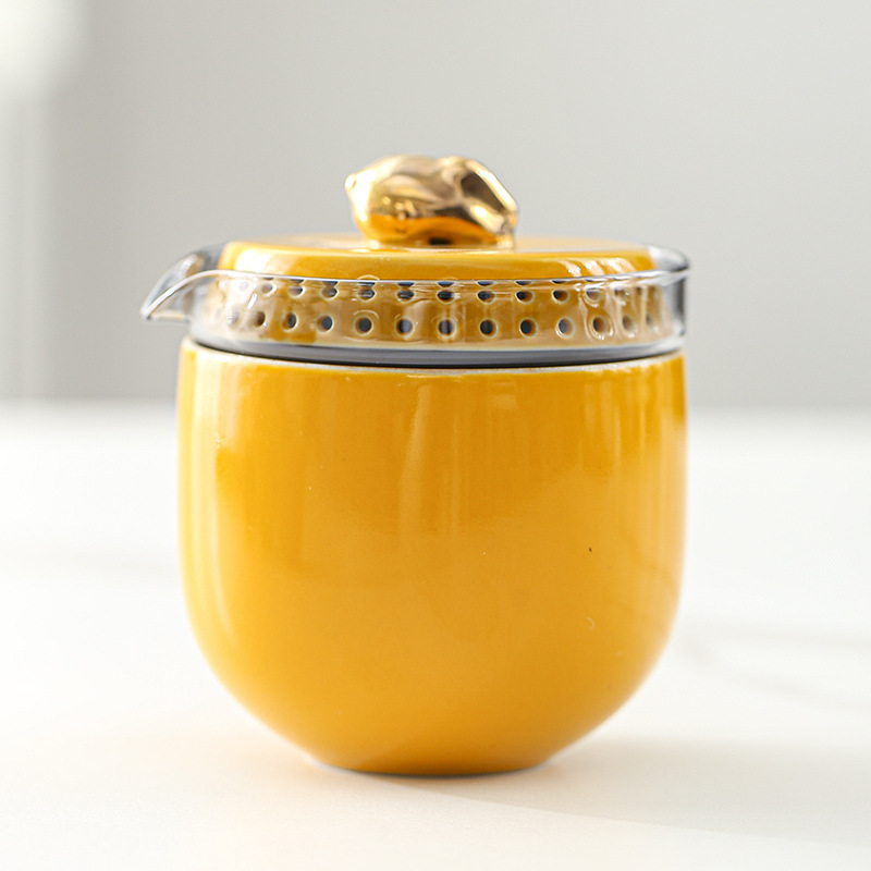 Quà lưu niệm doanh nhân trung thu, du lịch ngoài trời, một ấm ba tách trà, ấm cầm tay đơn giản cầm tay, cốc nhanh, du lịch