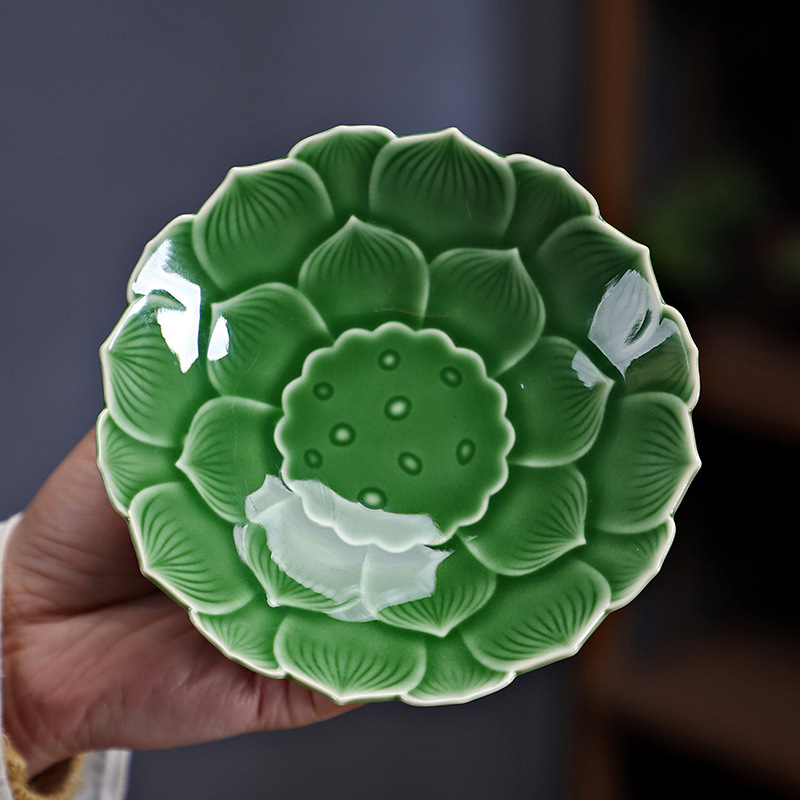 Đĩa hoa sen, đĩa giải khát chân cao, Đĩa hoa quả cưới tinh tế, đĩa chấm bi kiểu Trung Quốc, đĩa chấm bi bánh ngọt, Đĩa hoa quả đính hôn