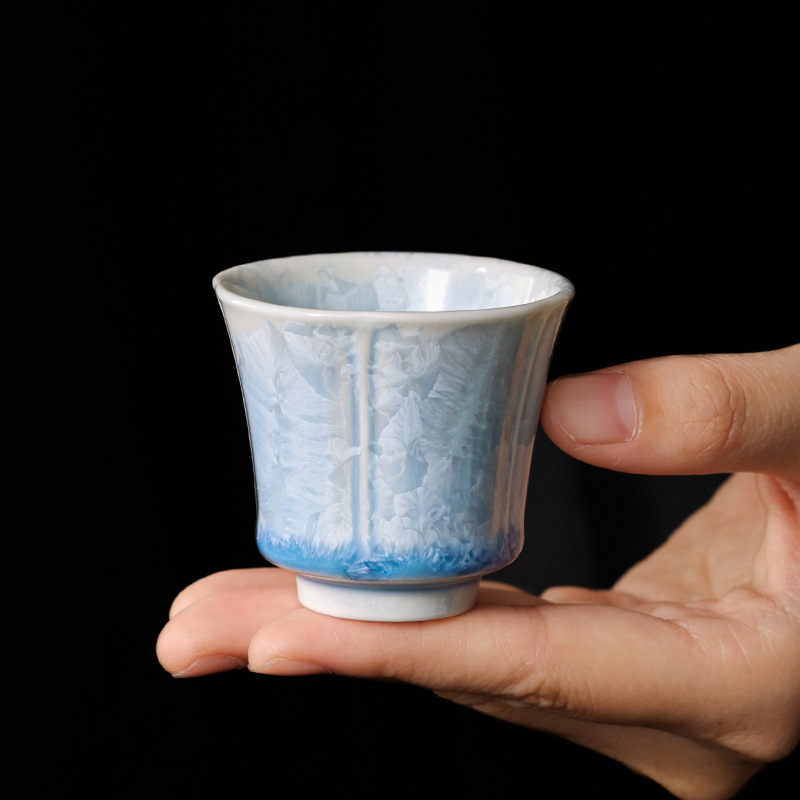 Cốc pha lê tráng men biến đổi gốm sứ cốc trà cốc chủ nhân cao cấp chuyên dụng cá nhân cốc đơn hoa băng cao cấp trà