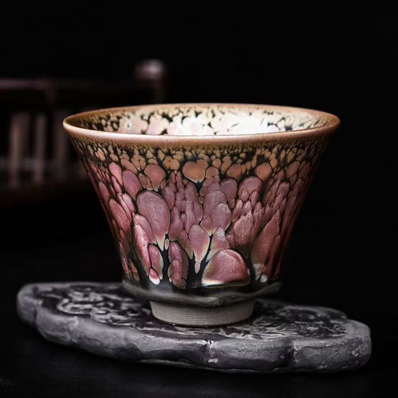 Zhijingjianzhan Golden Rose Wind Bell Cup Master Cup Cao cấp Chuyên dụng Cá nhân Jianyao Oil Drip Lady Cup Single Cup