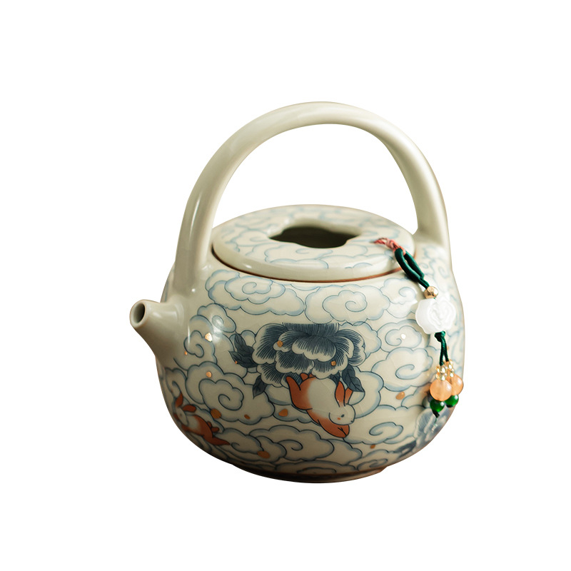 Ấm nâng xà may mắn điềm lành, ấm trà gốm sứ, ấm lọc, ấm đơn pha trà gia dụng, dụng cụ pha trà