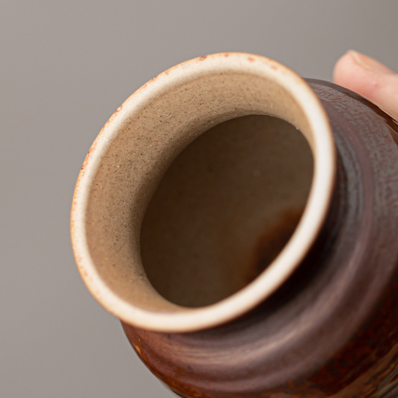 Bình trà có ren lò nung kiểu Nhật đứng bình trà sứ cổ điển đứng bình trà ghế bình trà bình trà dụng cụ Matcha dụng cụ đặt trà thời nhà Tống