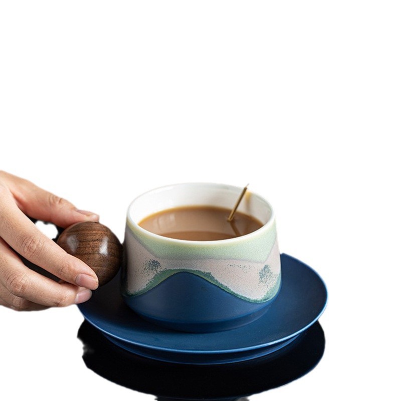 Cốc cà phê văn hóa và sáng tạo Guochao, cốc trà gốm sứ tinh tế, cốc có giá trị cao, cốc sứ quà tặng