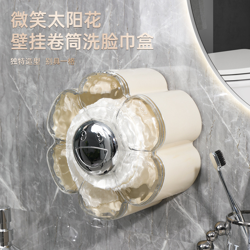 Hộp đựng khăn rửa mặt hộp đựng khăn giấy nhà vệ sinh Treo Tường Hộp rút giấy Hộp đựng giấy cuộn đa năng sáng tạo gia dụng cao cấp