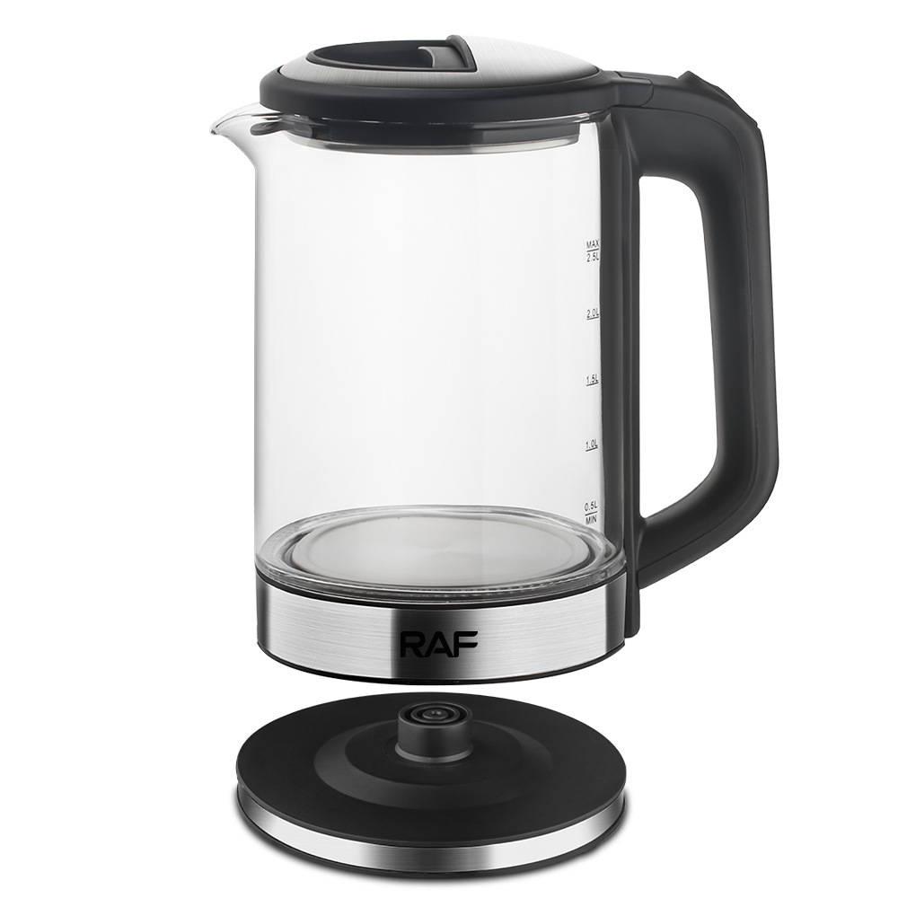 Kính trong suốt xuyên biên giới tiêu chuẩn Châu Âu RAF Ấm đun nước điện 2.5L dung tích lớn tự động Ấm đun nước đa chức năng bảo vệ quá nhiệt